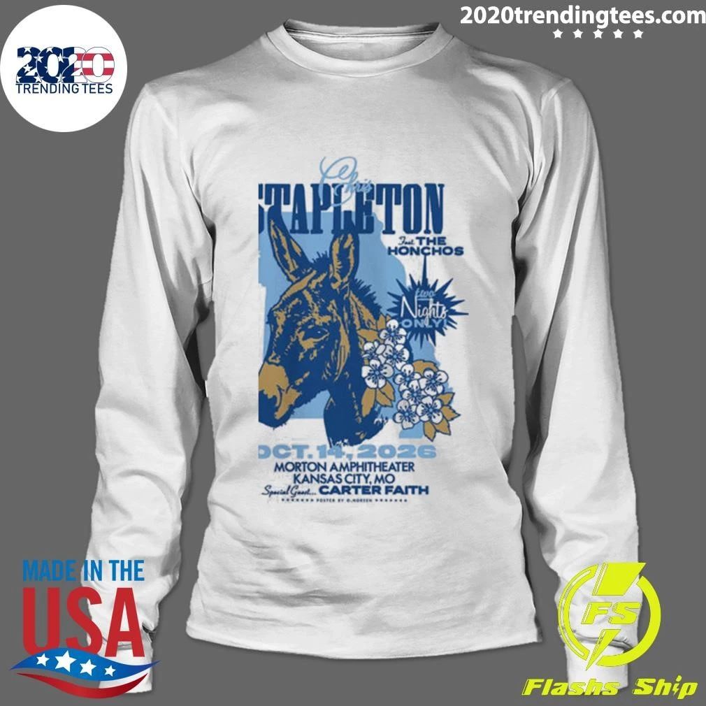 Chris Stapleton Kansas City Mo 2026 Two Night Only Event Poster At Morton Amphitheater On October 14 2026 Shirt