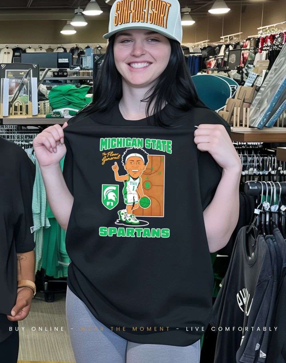 Jeremy Fears Jr Michigan State Spartans The Floor General caricature shirt