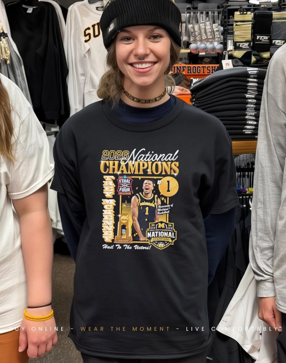 Trey McKenney 2026 Michigan Men’s Basketball National Champions hail to the victors shirt