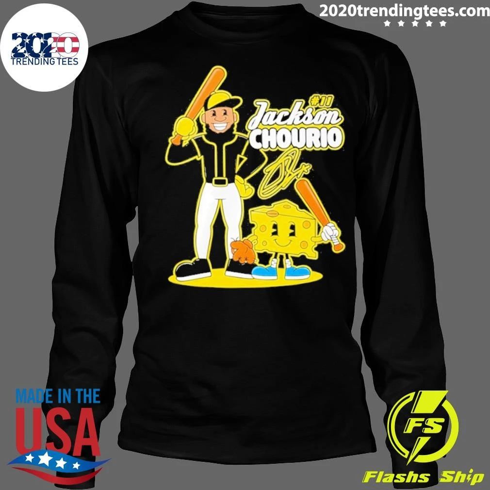 Jackson Chourio Number 11 Milwaukee Brewers Cheese Cartoon Signature Shirt
