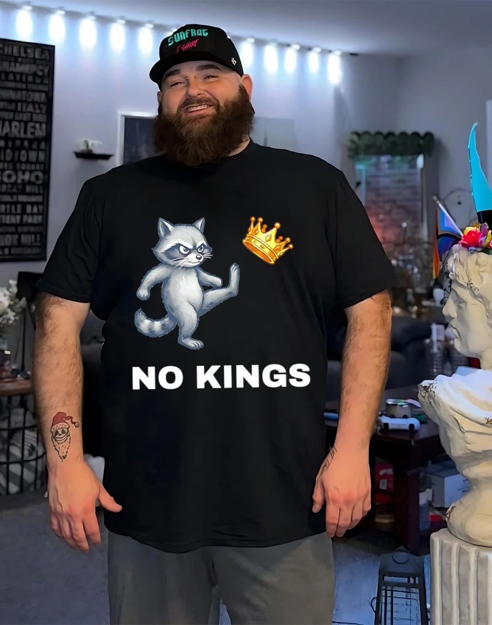 No Kings in America Raccoon shirt