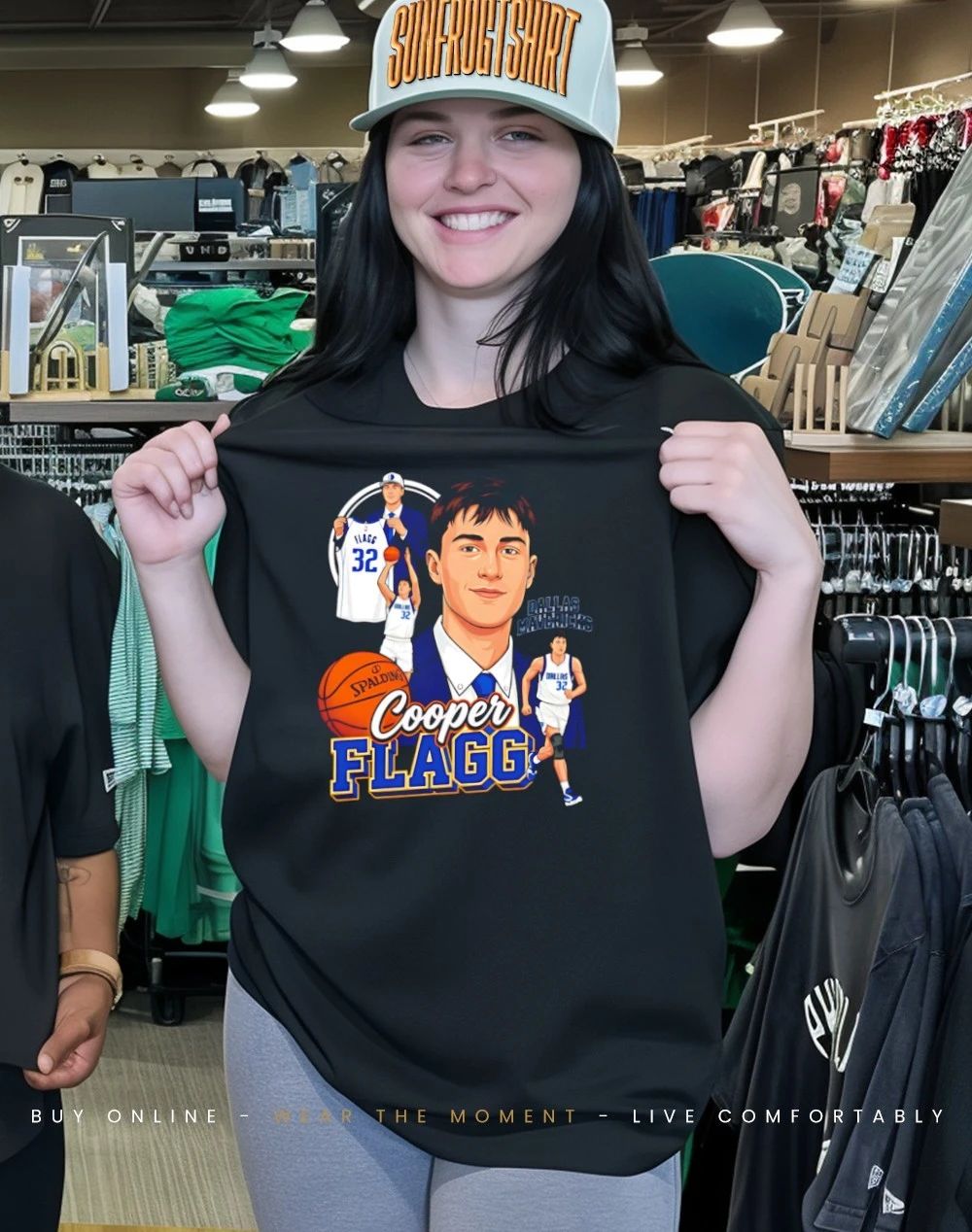 Cooper Flagg Dallas Mavericks player collage comic ’26 shirt