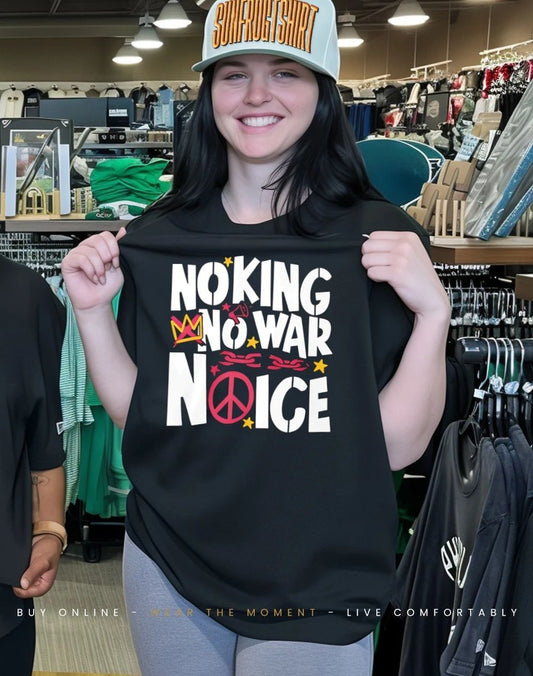 No King No War No ICE paint shirt