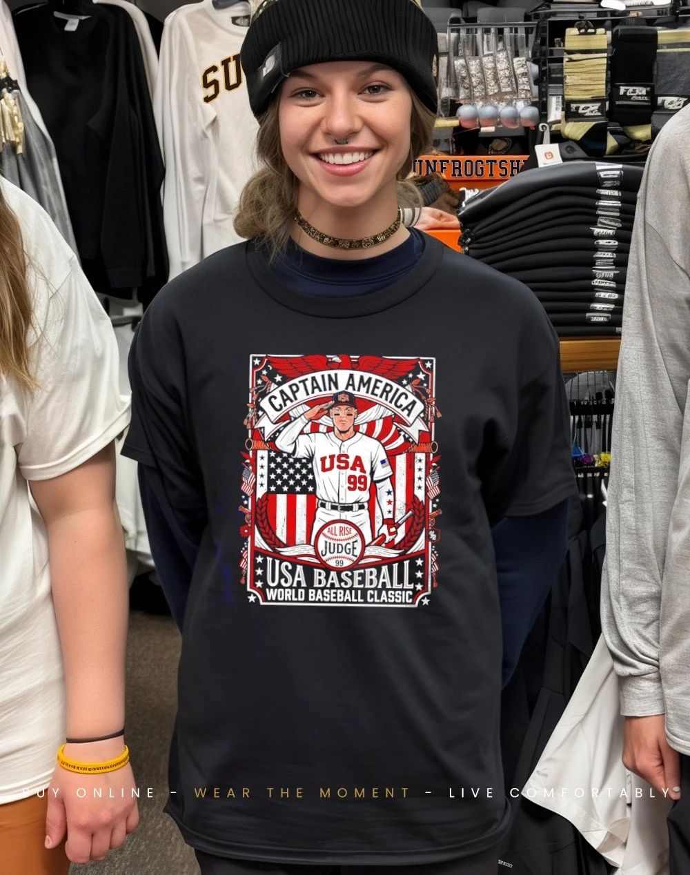 Aaron Judge Yankees Judge Captain USA World Baseball Classic shirt
