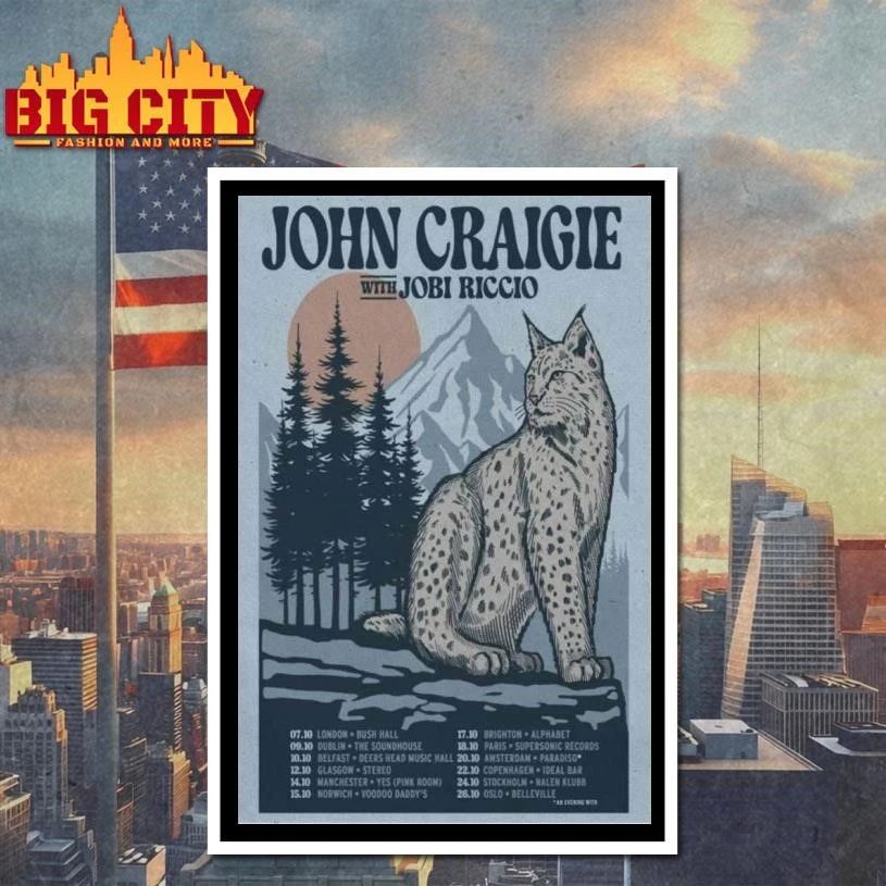 LIMITED Poster Jobi Riccio x John Craigie Tour 2026 – Portrait Shirt