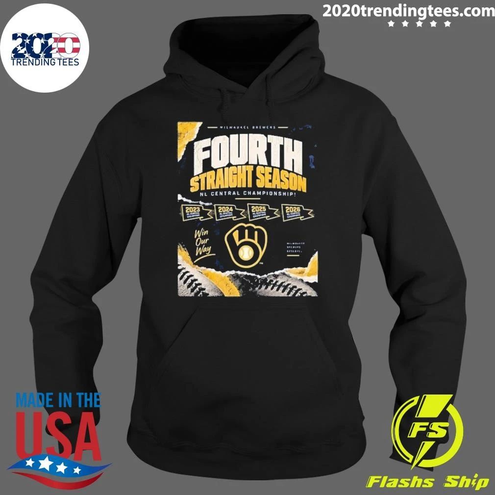 Milwaukee Brewers Fourth Straight Season 2026 NL Central Champions Win Our Way Shirt
