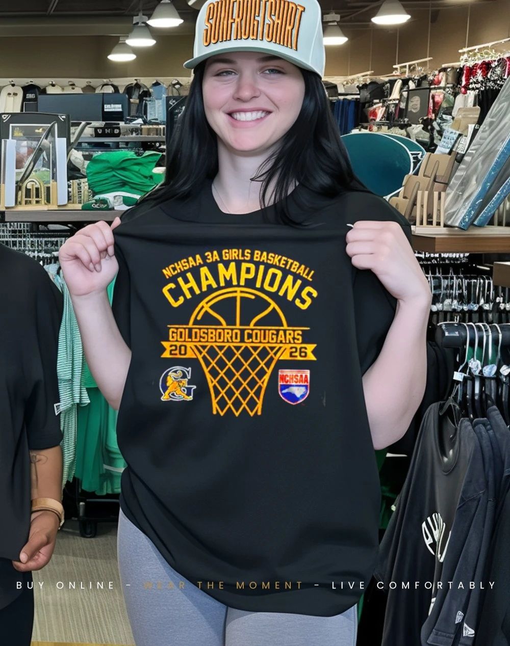 Goldsboro Cougars NCHSAA 3A Girls Basketball Champions 2026 logo shirt