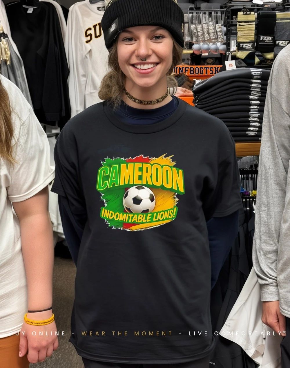 Cameroon Indomitable Lions soccer graphic shirt