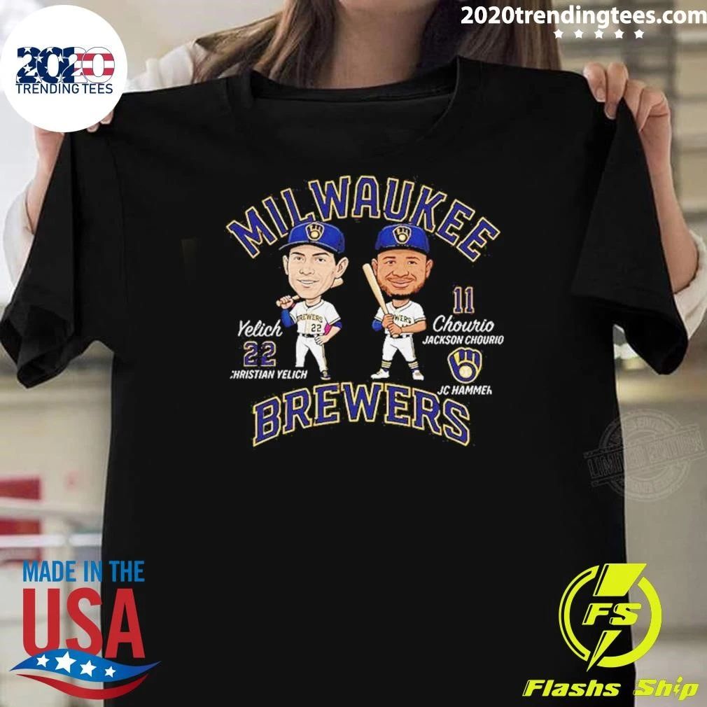 Lomilwaukee Brewers Christian Yelich And Jackson Chourio Baseball Fan Shirt