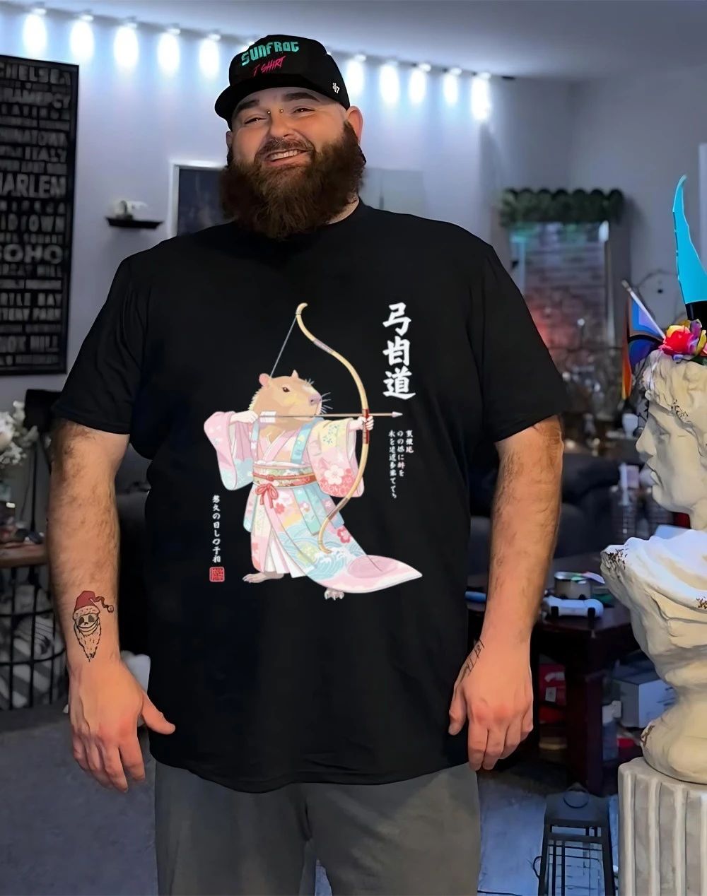 Capybara Samurai Kyudo Japanese Animal shirt