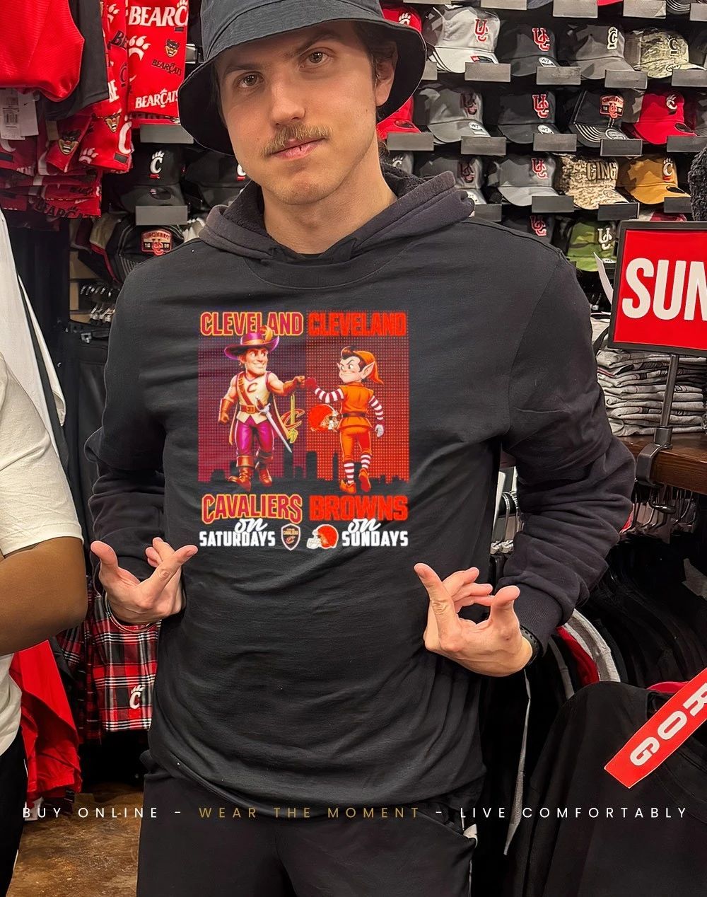 Cleveland Cavaliers on saturdays vs Cleveland Browns on sundays city skyline shirt