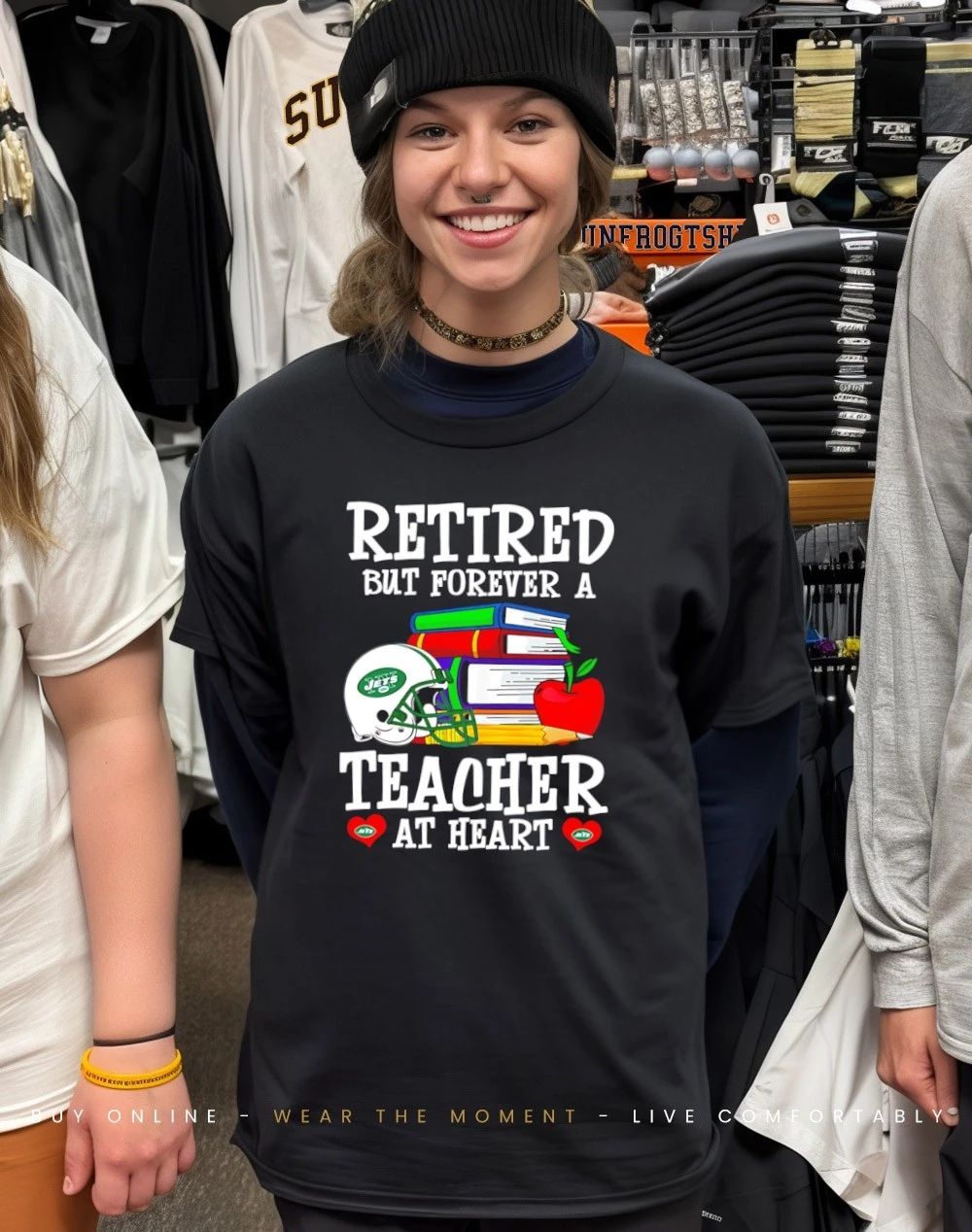 New York Jets Retired But Forever a Teacher At Heart shirt