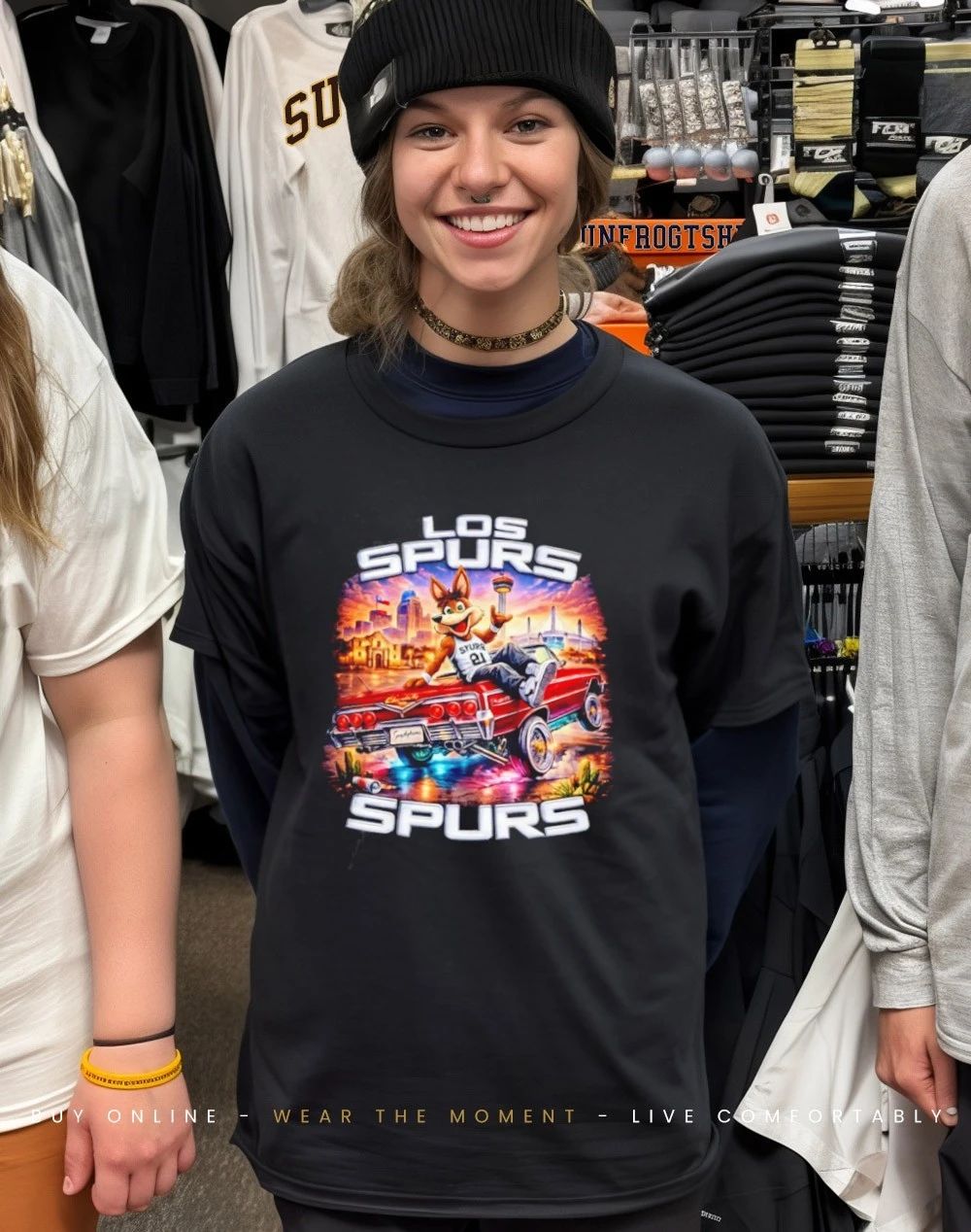 Crazy Hispanic Spurs Basketball graphic shirt