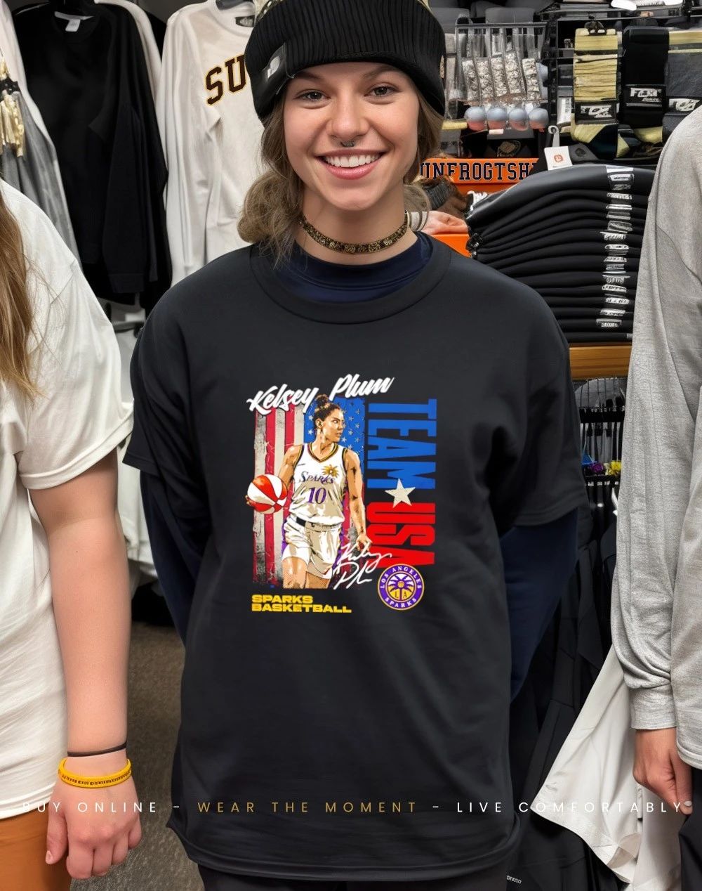 Kelsey Plum Los Angeles Sparks Team USA signature shirt