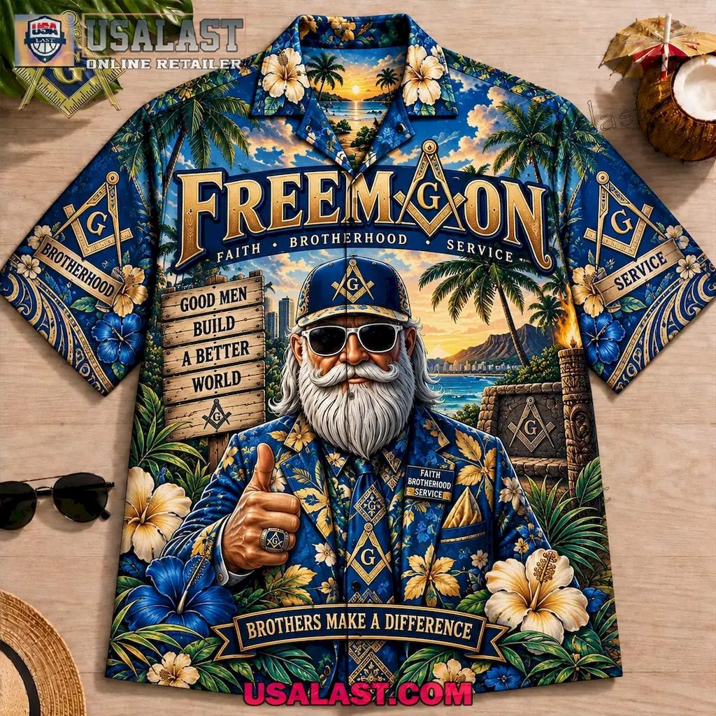 Freemason Brothers Make A Difference Tropical Premium Hawaiian Shirt