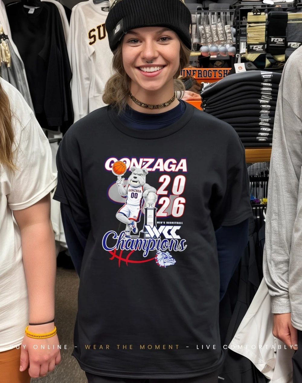 Gonzaga Bulldogs 2026 WCC Men’s Basketball Champions mascot shirt