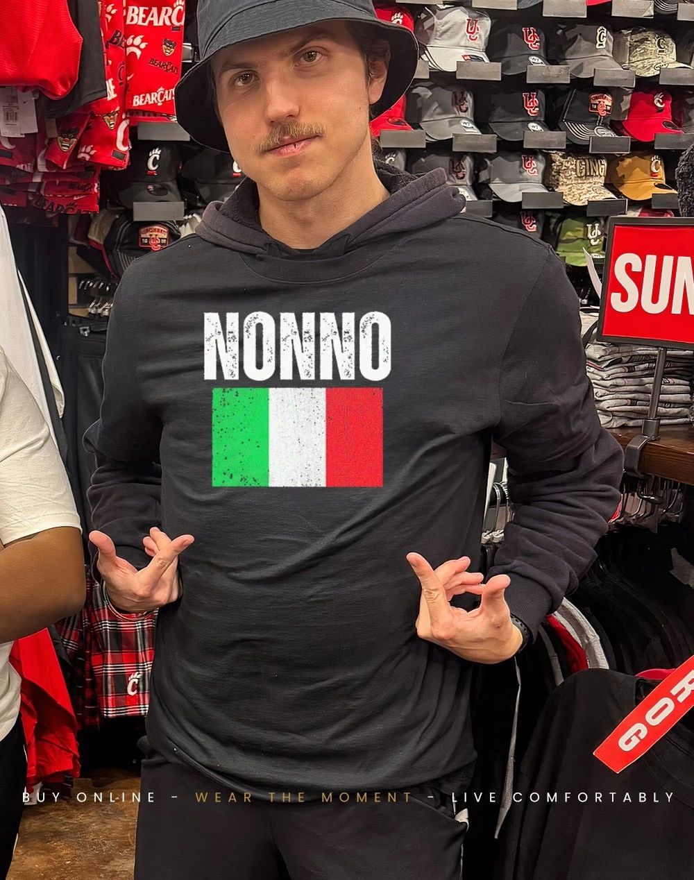Nonno Italian flag shirt