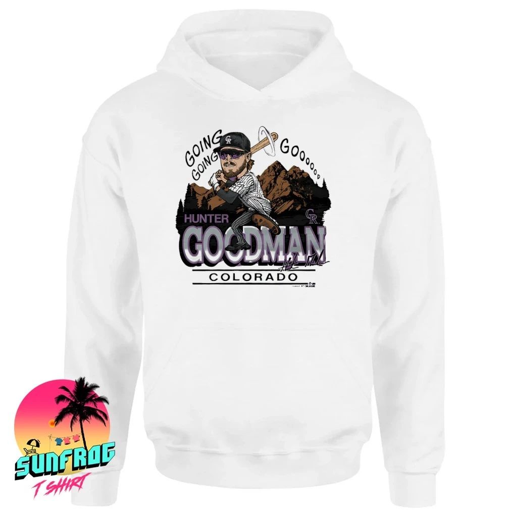 Hunter Goodman Colorado Rockies Signature caricature shirt