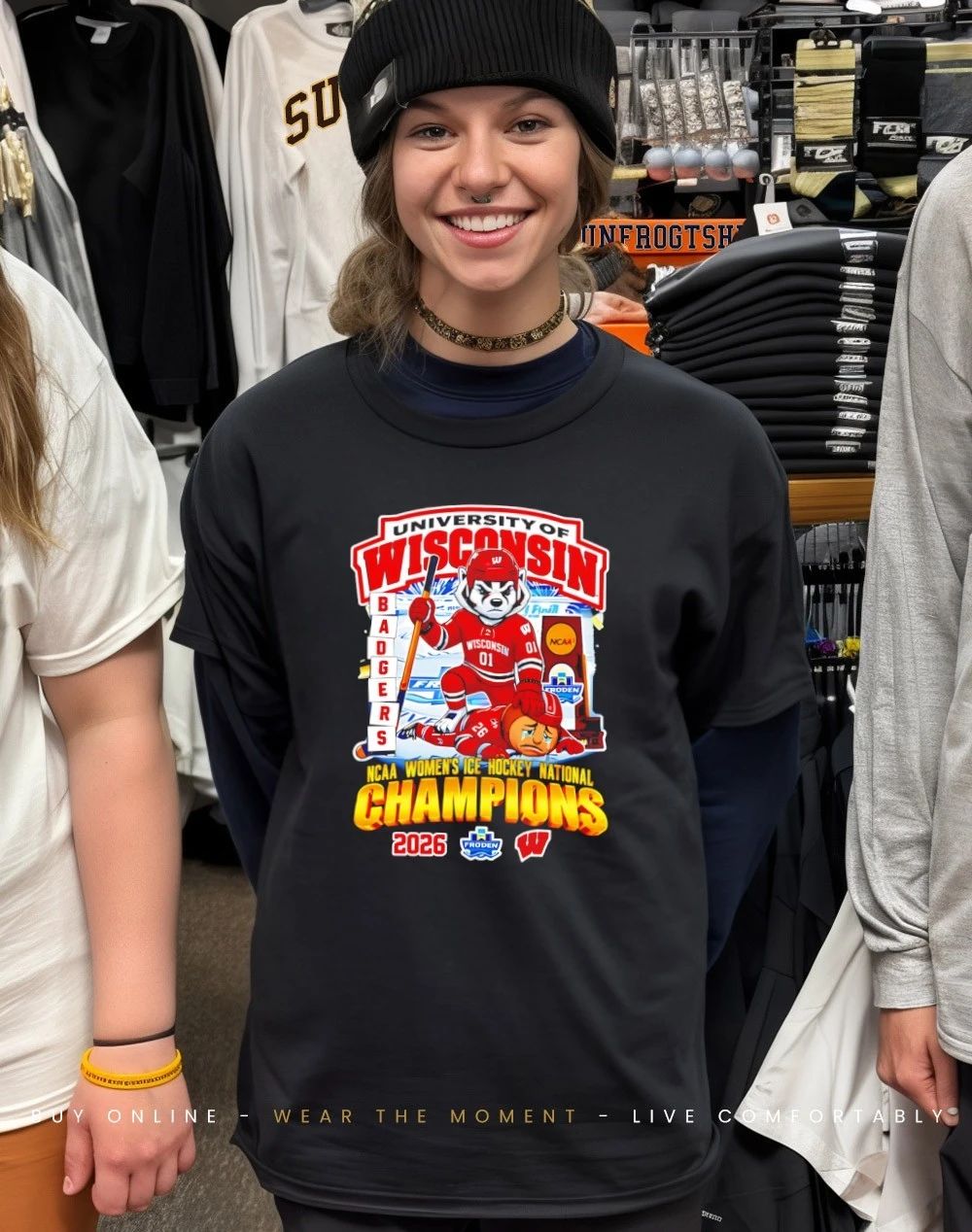 University Of Wisconsin Badgers NCAA Women’s Ice Hockey National Champions 2026 shirt