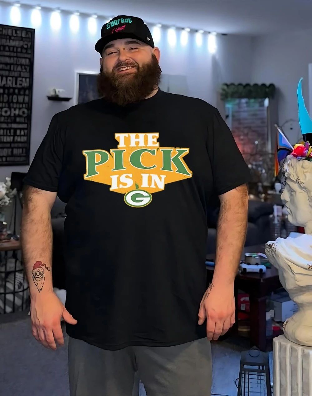 Green Bay Packers The Pick Is In logo shirt