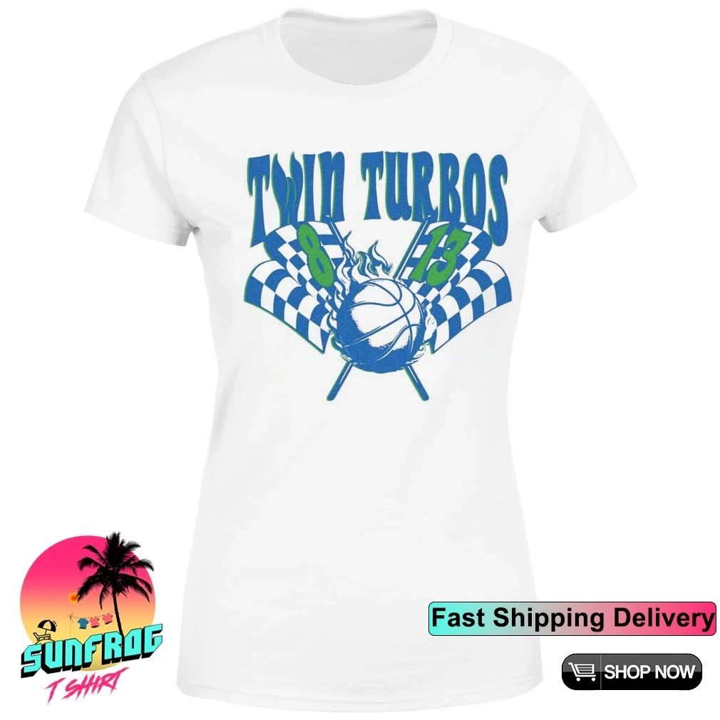 Minnesota Timberwolves guard duo Twin Turbos Racing Front and Back shirt