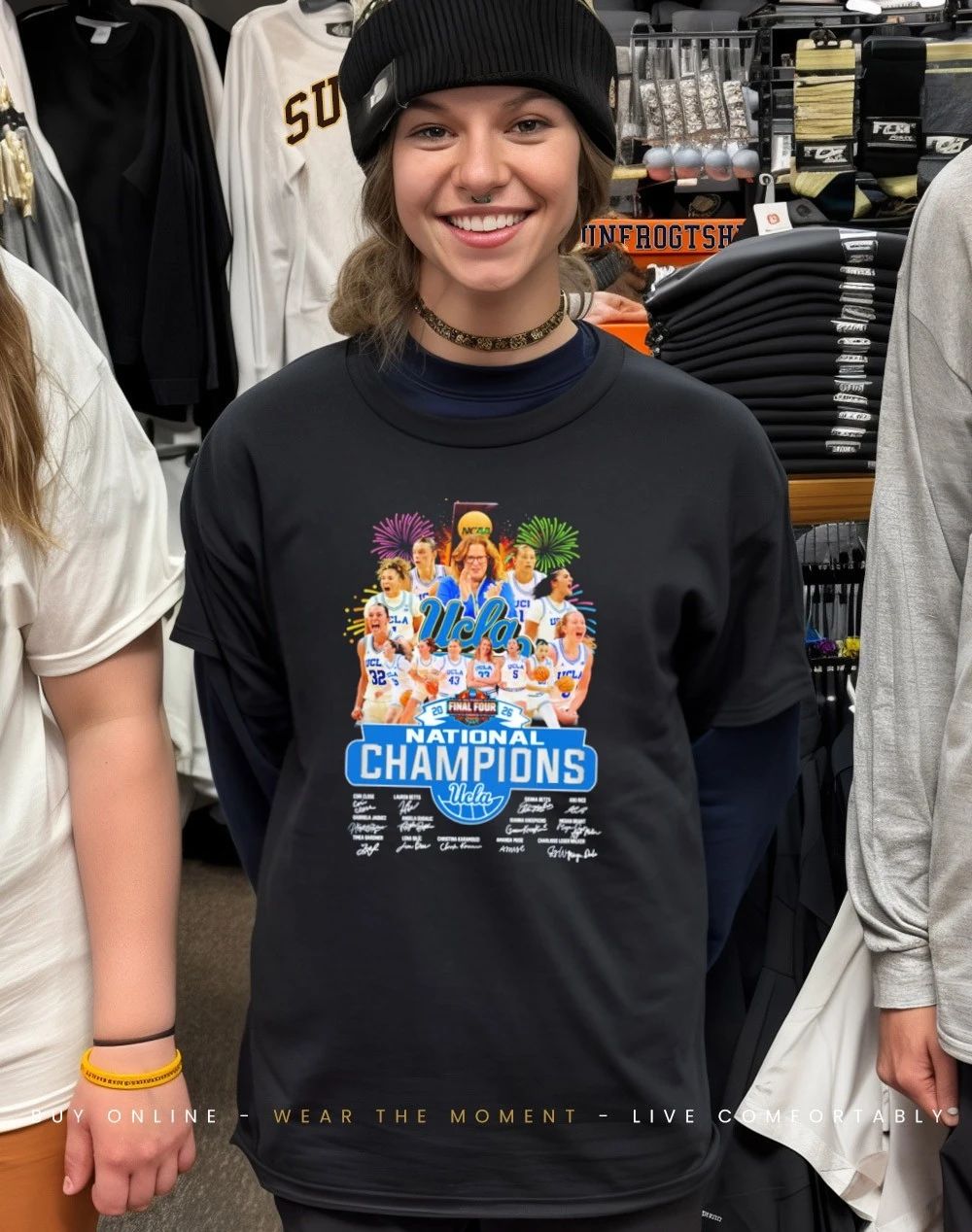UCLA Bruins women’s basketball 2026 Women’s Basketball National Champions all team signature shirt