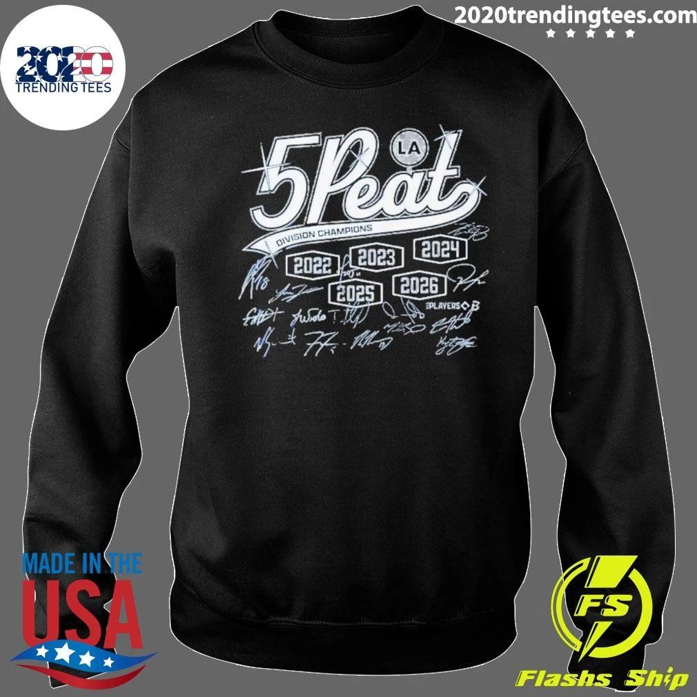Los Angeles Baseball Division 5 Peat Signature Shirt