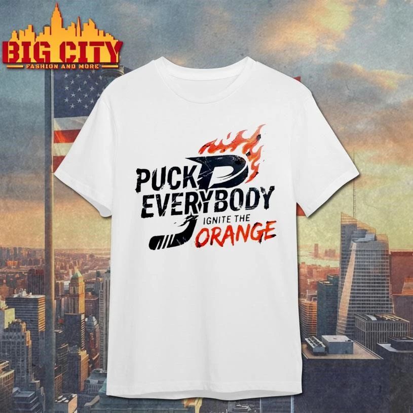 Puck Everybody Ignite Orange P fire shirt