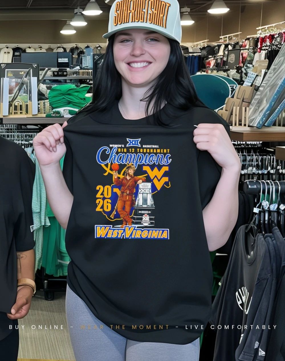 West Virginia Mountaineers’ 2026 Big 12 Tournament Champions mascot shirt