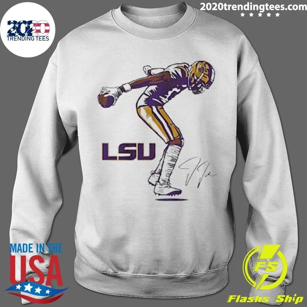 LSU Football Justin Jefferson Superstar Pose Signature Shirt