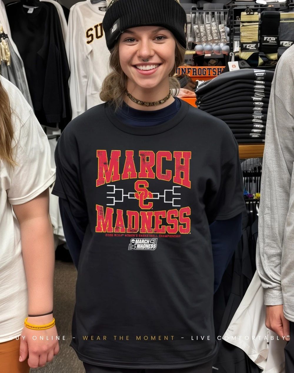 USC Trojans WBB 2026 March Madness logo shirt
