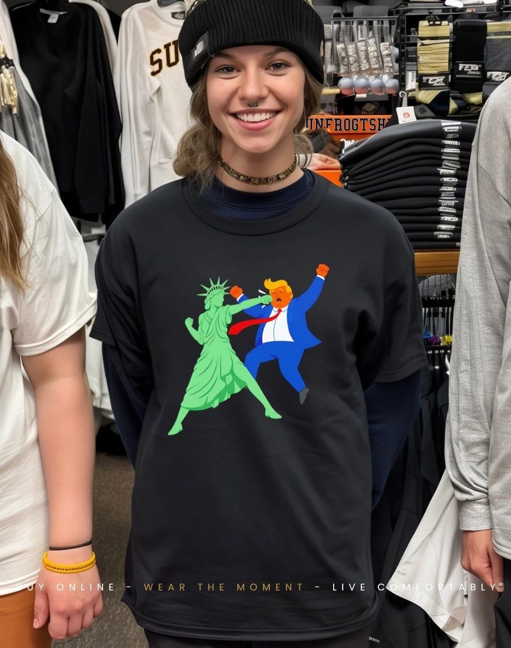 Liberty punches back Trump shirt