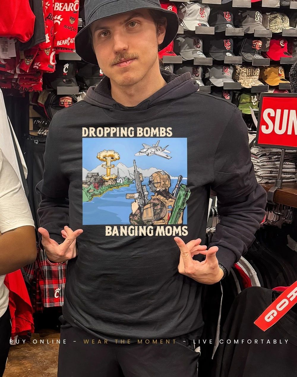 Dropping bombs banging moms shirt