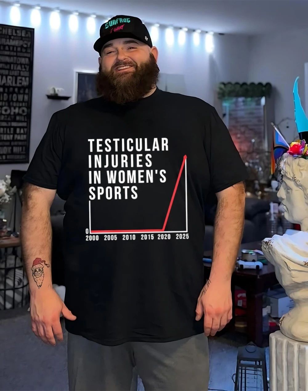 Testicular injuries in women’s sports 2000-2025 shirt