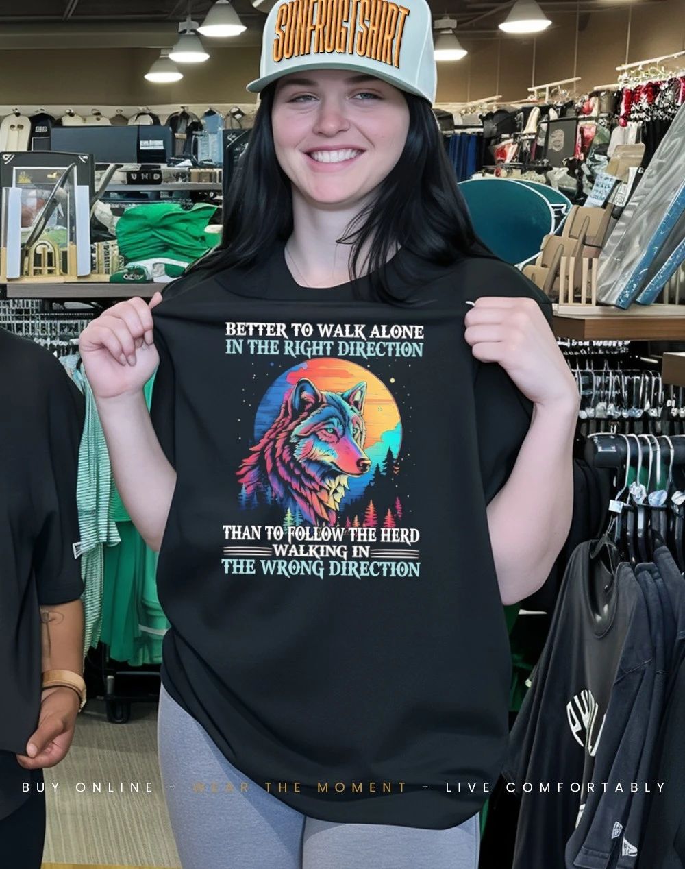 Wolf better to walk alone in the right direction the wrong direction shirt