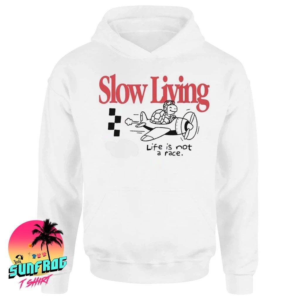 Turtle piloting slow living life is not a race shirt