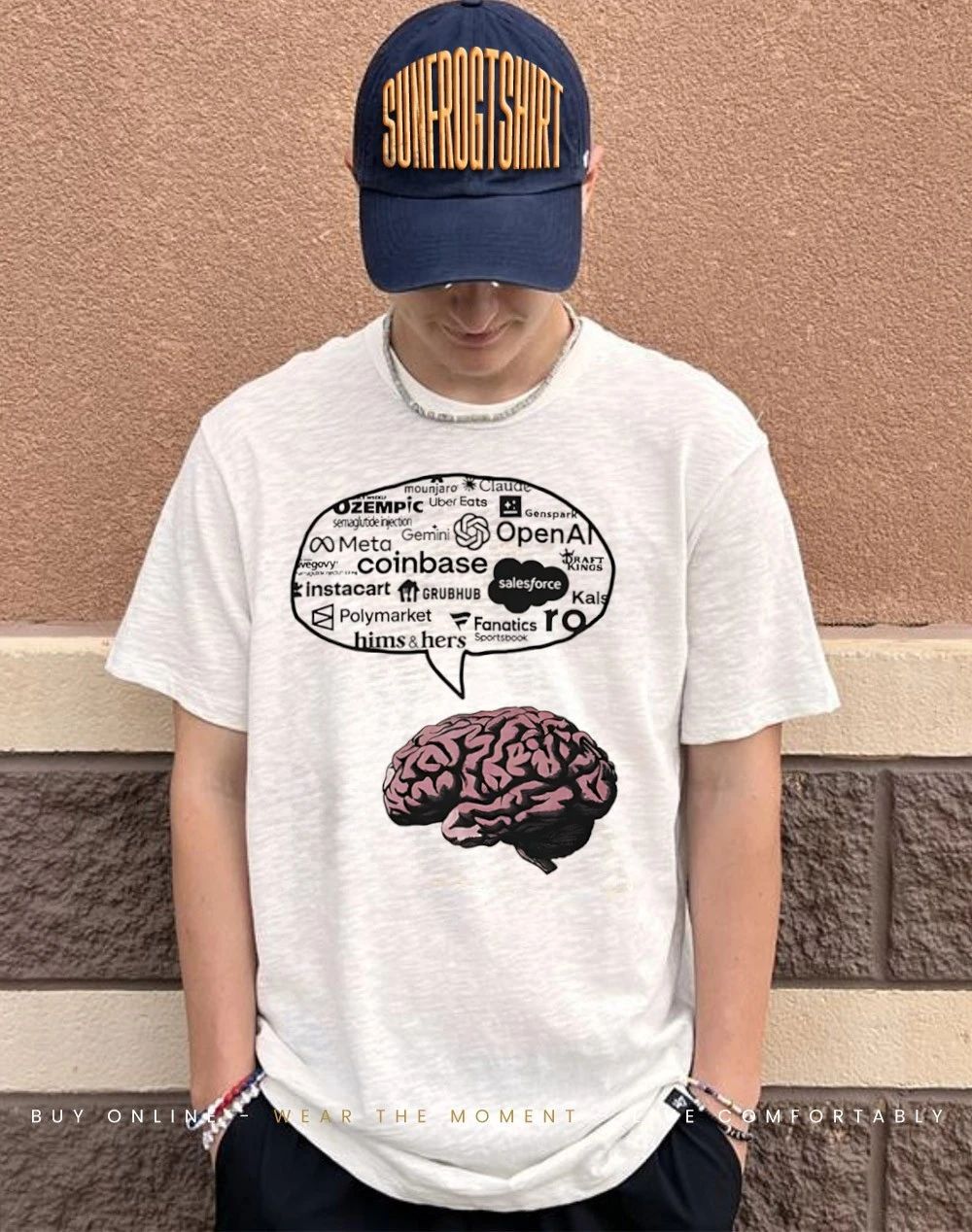 Brain AI brainstorming capitalism slop shirt