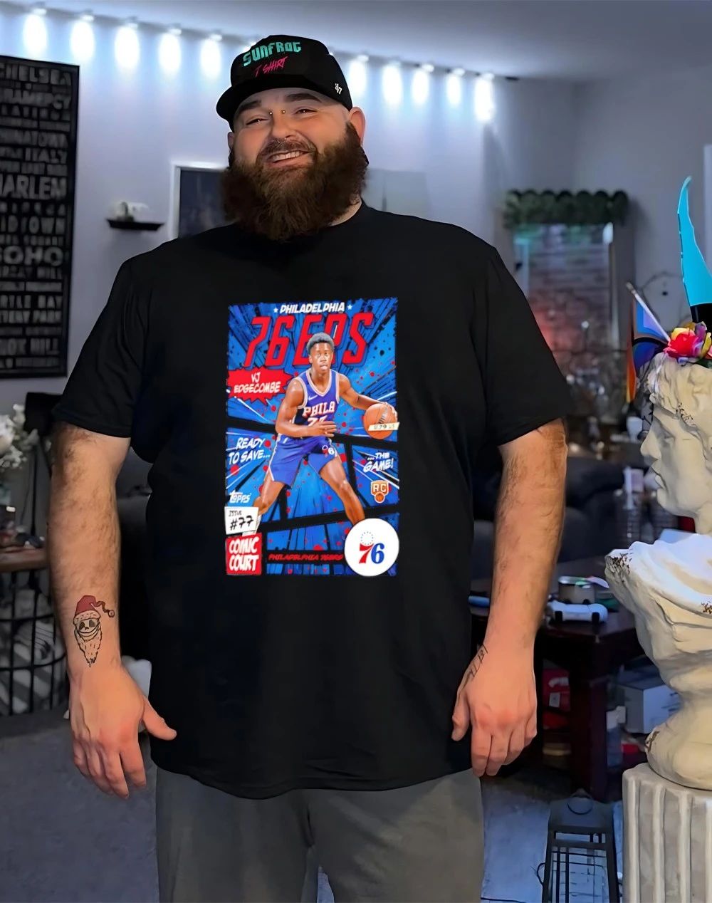 VJ Edgecombe Philadelphia 76ers Comic Court shirt