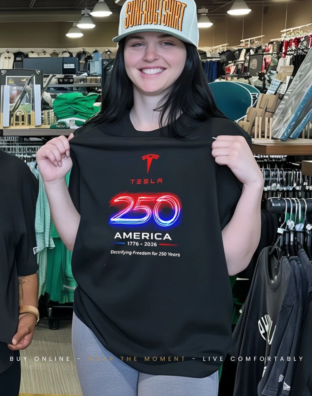 Tesla America 250 1776 2026 Electrifying Freedom for 250 Years shirt