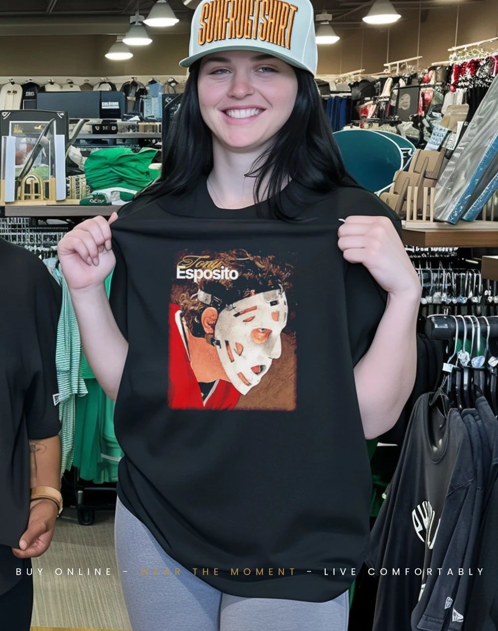 Tony Esposito Chicago Blackhawks Mask shirt