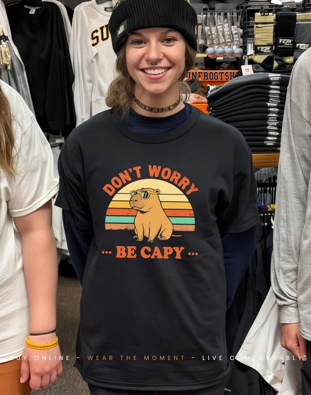 Capybara don’t worry be capy vintage shirt