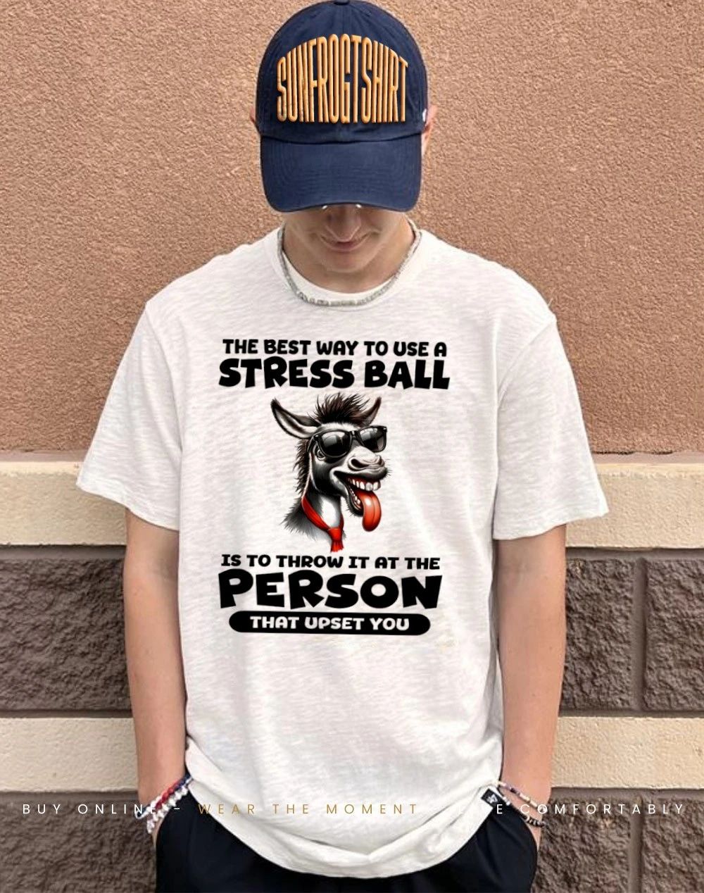 Donkey the best way to use a stress ball is to throw at person upset you shirt