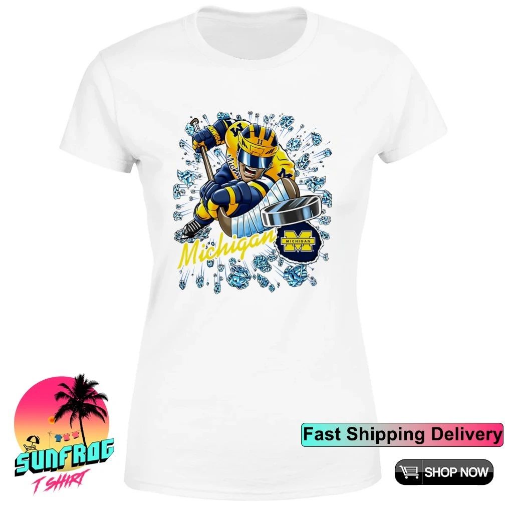 Michigan Wolverines player caricature 2026 shirt