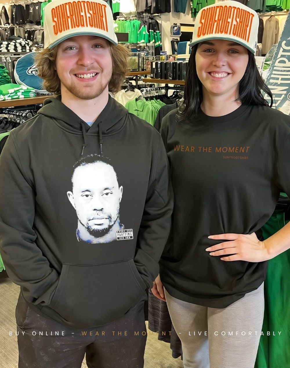 Tiger Woods Party Boy Big Head graphic shirt