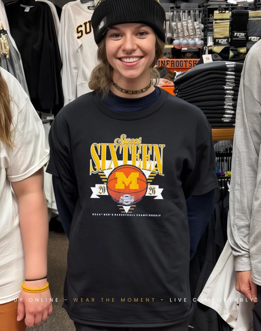 Michigan Wolverines MBB NCAA 2026 Sweet Sixteen logo shirt