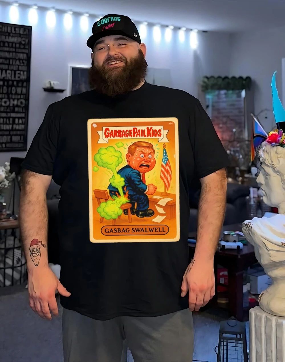 Garbage Pail Kids gasbag Eric Swalwell shirt