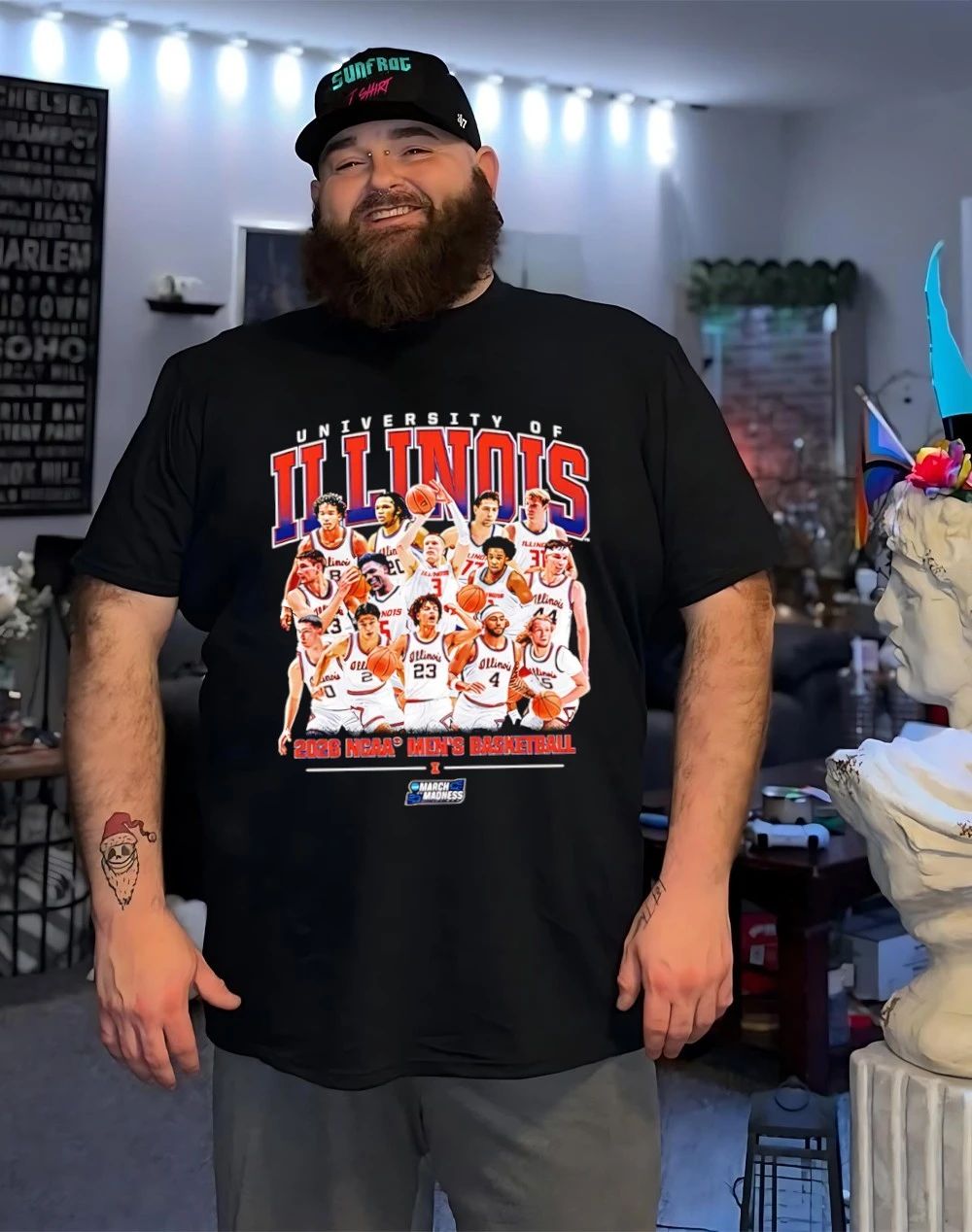Illinois Men’s Basketball NCAA March Madness 2026 Team Collage shirt