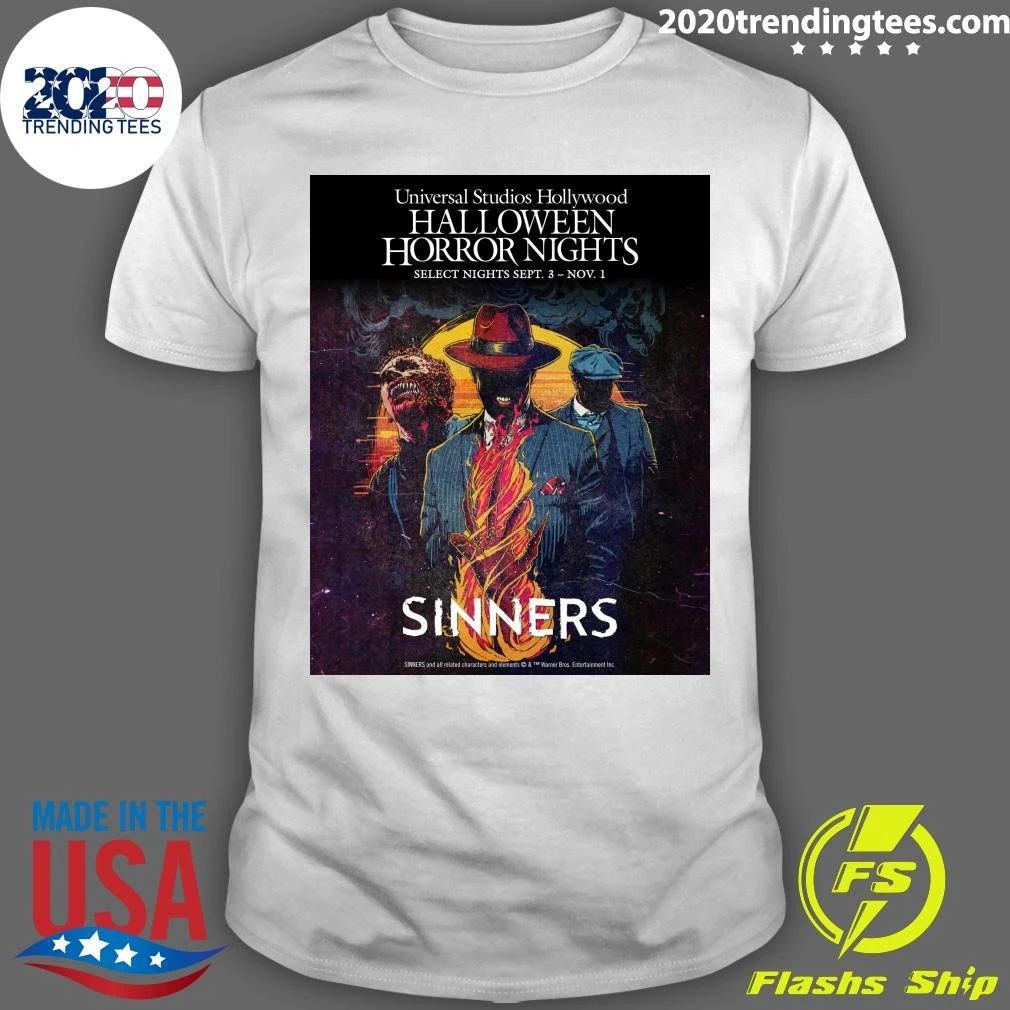 Sinners Universal Studios Hollywood Halloween Horror Nights Select Nights Sept. 3 – Nov. 1 2026 Shirt