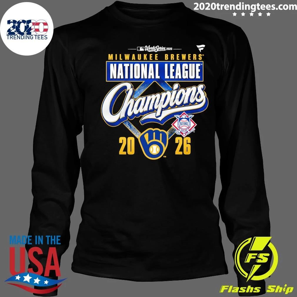 Milwaukee Brewers Fanatics 2026 National League Champions Locker Room Shirt