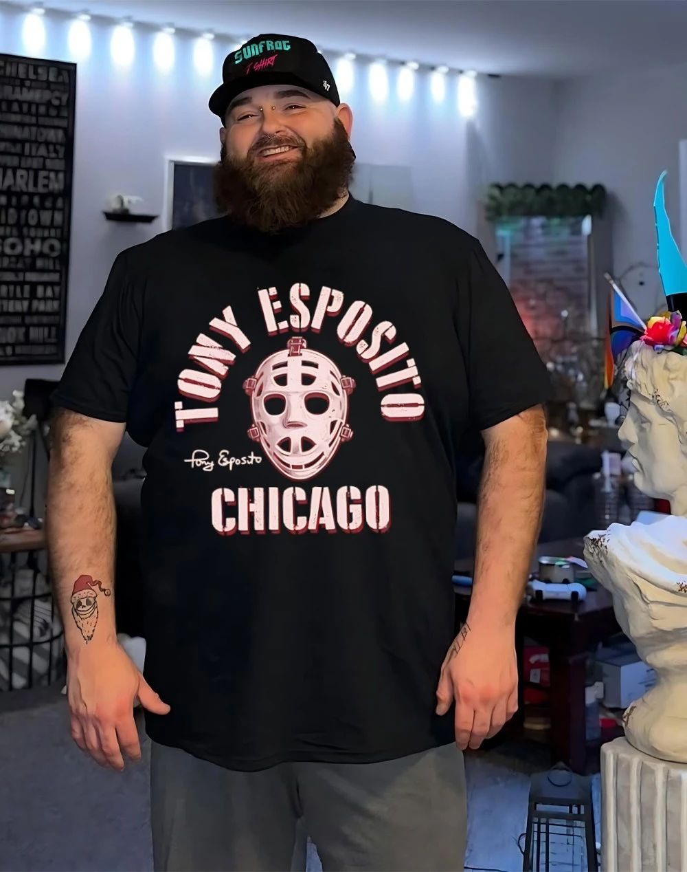 Tony Esposito Chicago Mask Emblem shirt